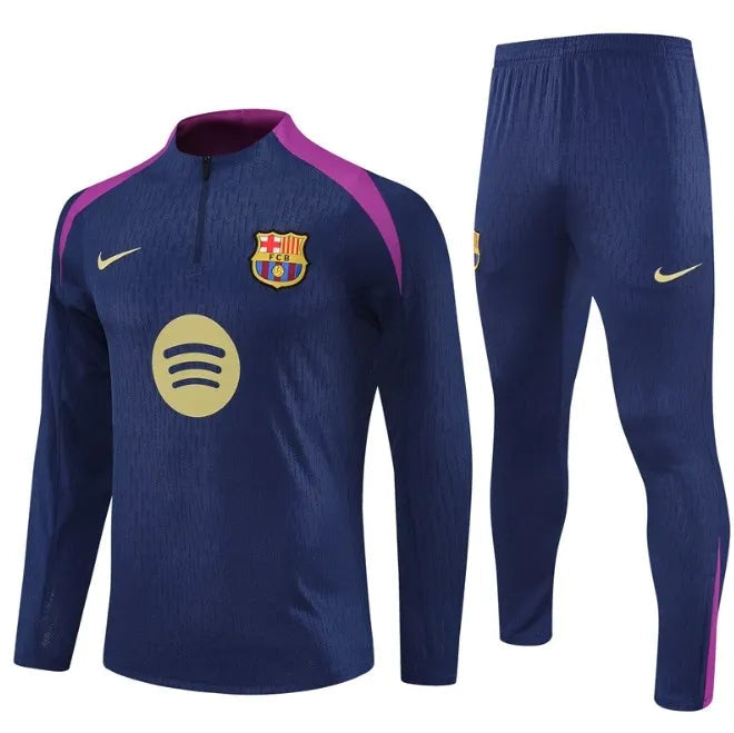 FC Barcelone - 25/26 Survêtement 1/4 Zip Bleu